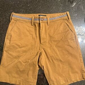 Express Men's Camel Flat Front Shorts
